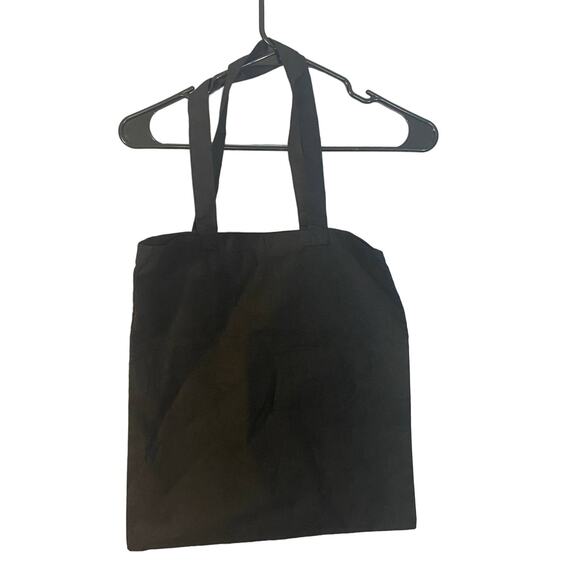 Black and Baby Blue Graphic Team Woof Dog Lovers Tote Bag Women - Picture 2 of 5